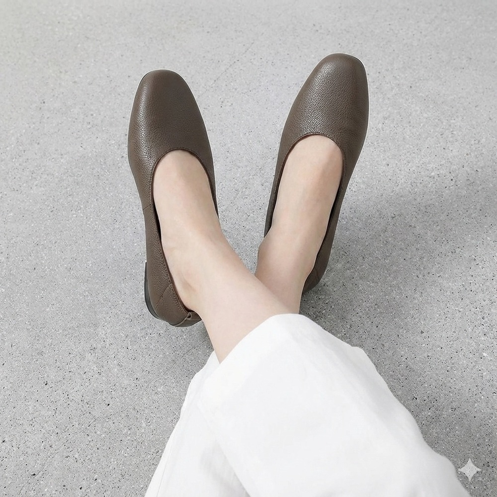 Everlane Day Glove Flats – Pebbled Leather – Cocoa – Women’s 7.5